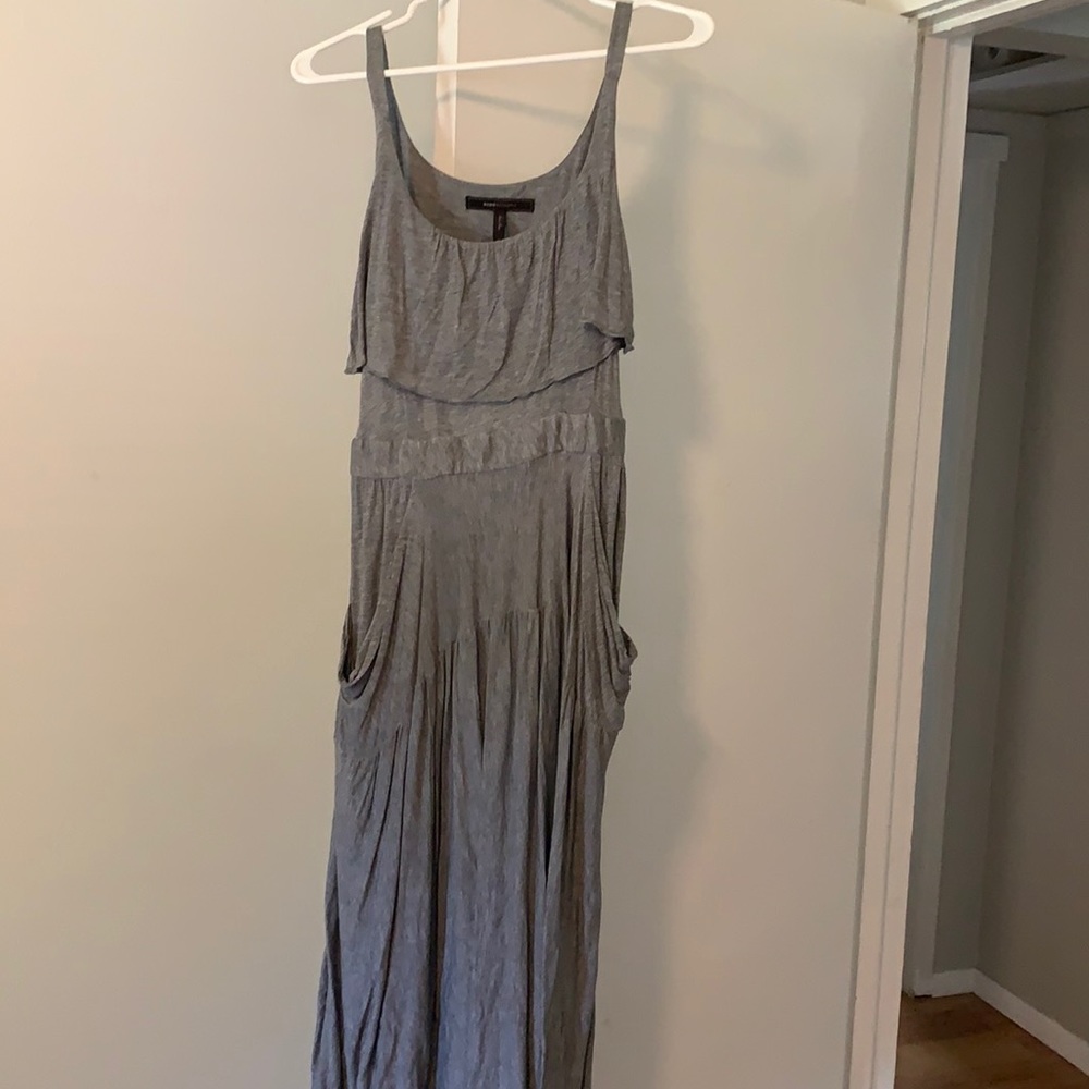 BCBGMAXAZRIA gray pocket dress